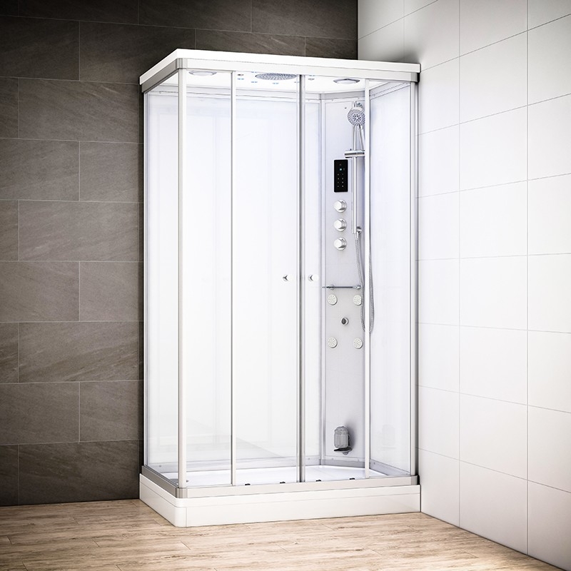 SILVER 120 x 80 cm Droite Hammam Blanc