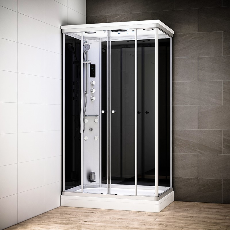 SILVER 140 x 90 cm Gauche Hammam Noir